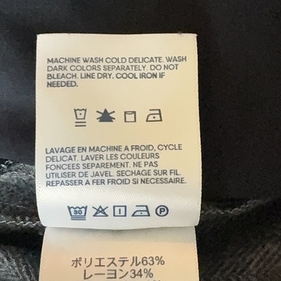 Lands End Pants Womens 16W Grey Herringbone High Rise Work Career Elastic Waist - Picture 13 of 15